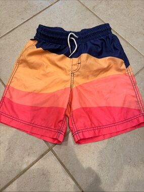 Old Navy kids Swim Shorts in Coral, Orange, and Red